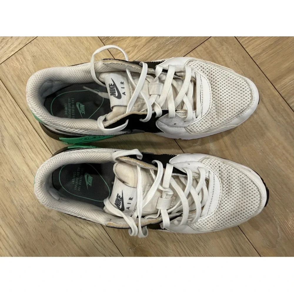 Nike Air Max Excee White Black Green Sneakers DM8346-100 Womens 7.5